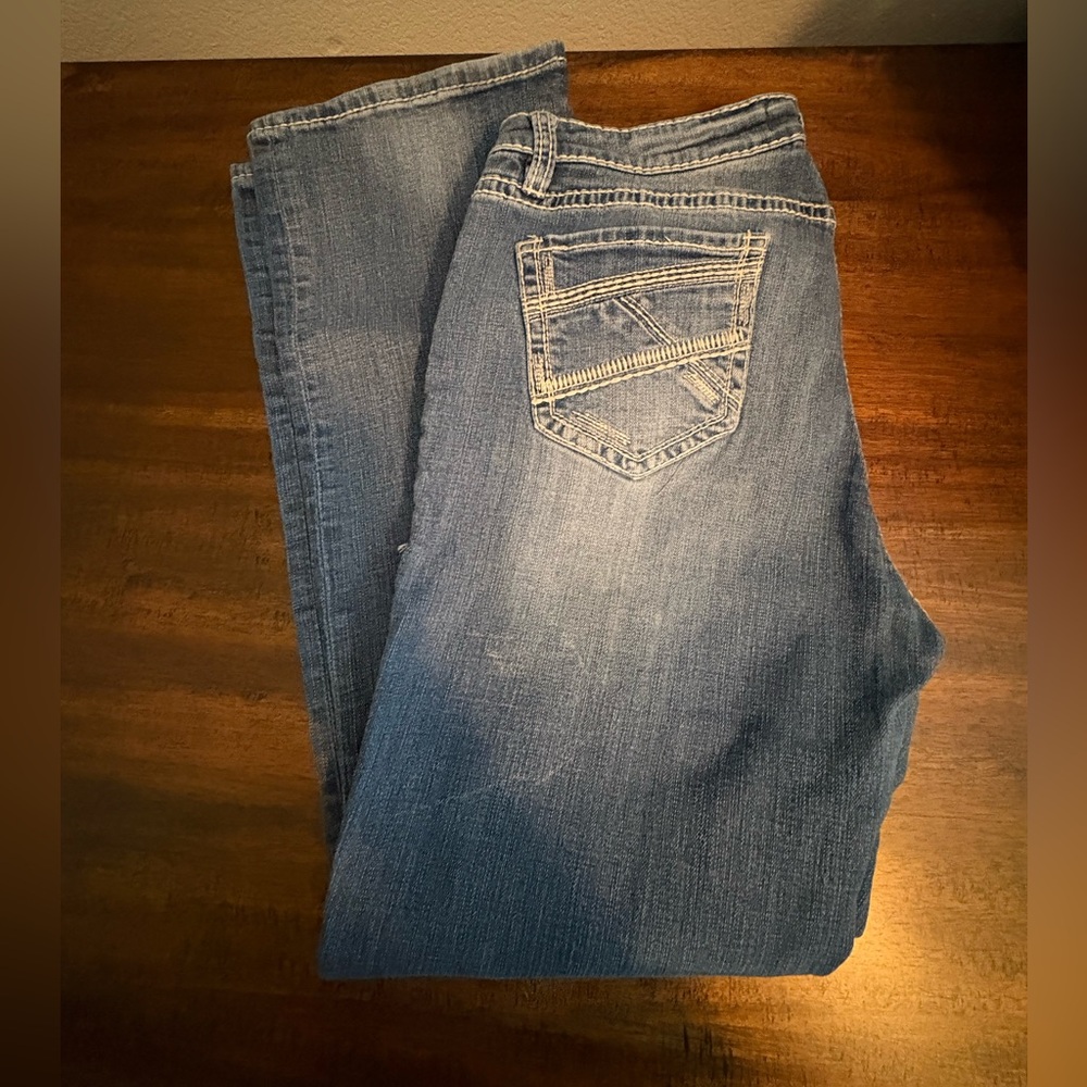 Rock & Roll Light Blue Straight Leg Jeans W32 L32 - Picture 4 of 5